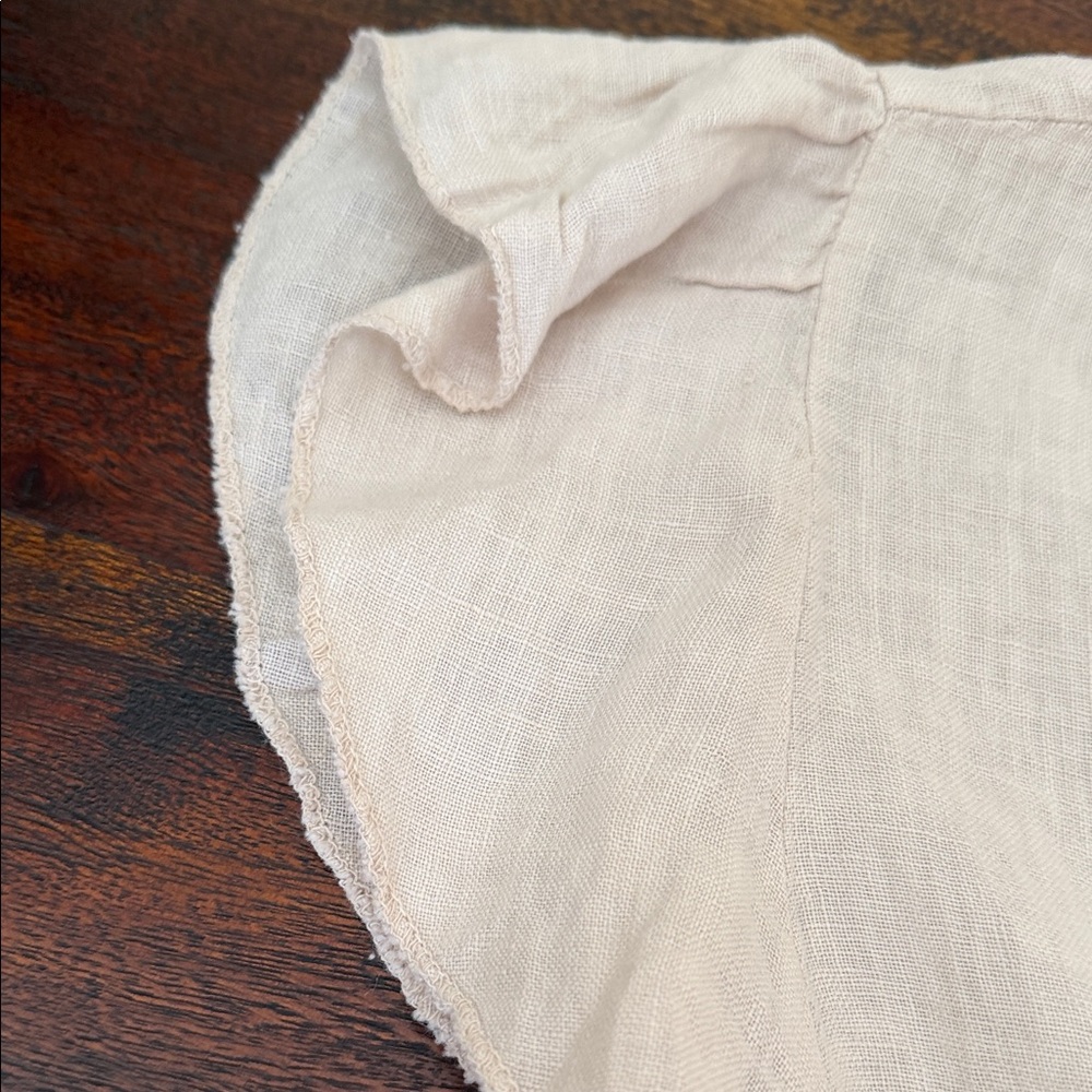 Linen Tie-Front Blouse - Picture 5 of 5